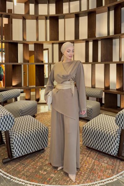 Ahsen Pantolonlu Takım Vizon