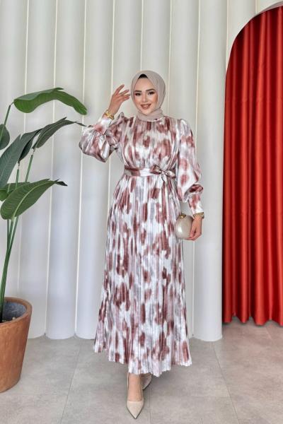 Almina Elbise Kahverengi