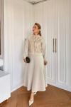 Bengü Etekli Takım Bej