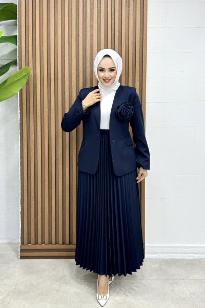 Gözde Etekli Takım Lacivert