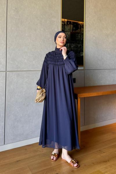 Gülin Elbise Lacivert