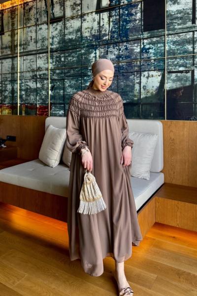 Gülin Elbise Kahverengi