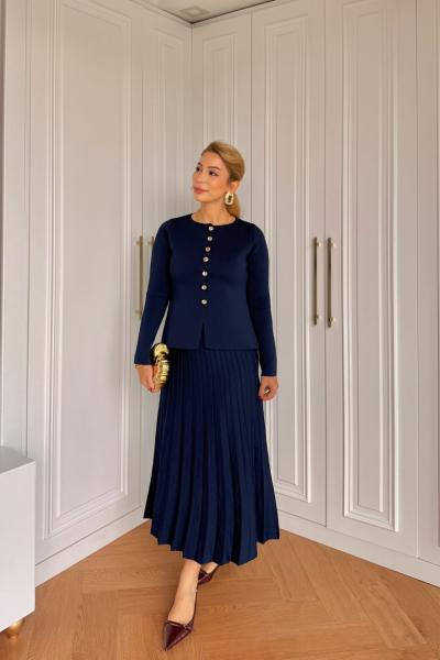 Huri Etekli Takım Lacivert