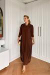 İkbal Elbise Takım Kahverengi
