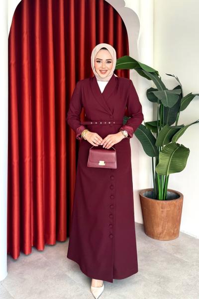 Irmak Elbise Bordo
