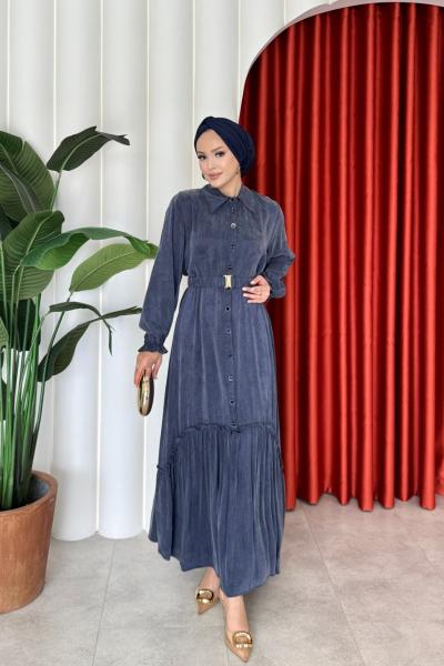 Hamdiye  Elbise Lacivert