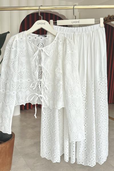 Nevra Etekli Takım Beyaz