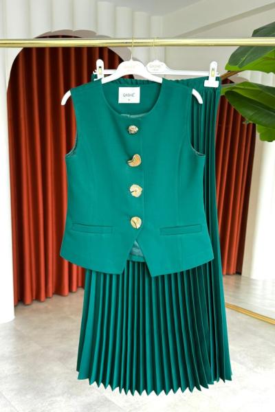 Sıla Etekli Takım Zümrüt