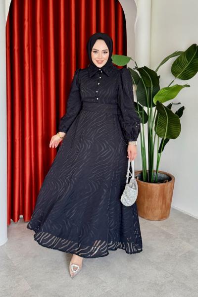 Ünzile Elbise Siyah