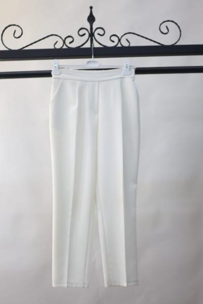 Afra kumaş pantolon  Beyaz