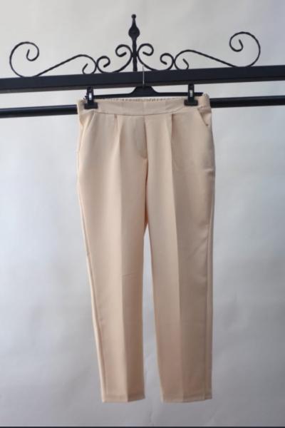 Afra kumaş pantolon  Krem
