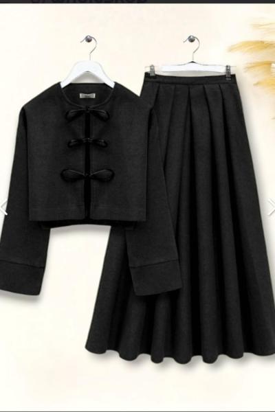 Asalet ETEKLİ TAKIM  Siyah