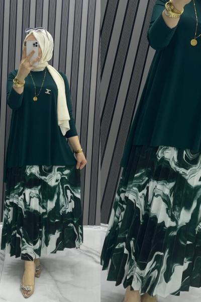 Aşkın Etekli takım  Zümrüt