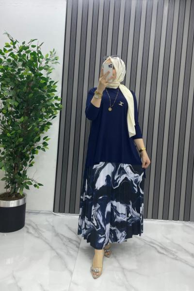 Aşkın Etekli takım  Lacivert