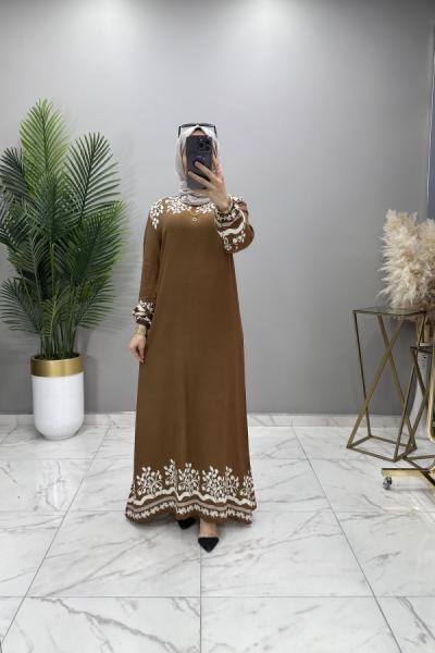 Ayşen elbise  Kahverengi