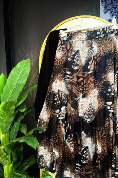 Bade etekli takım  Siyah