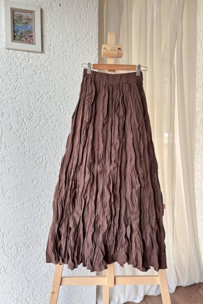 Diana kraş etek  Kahverengi