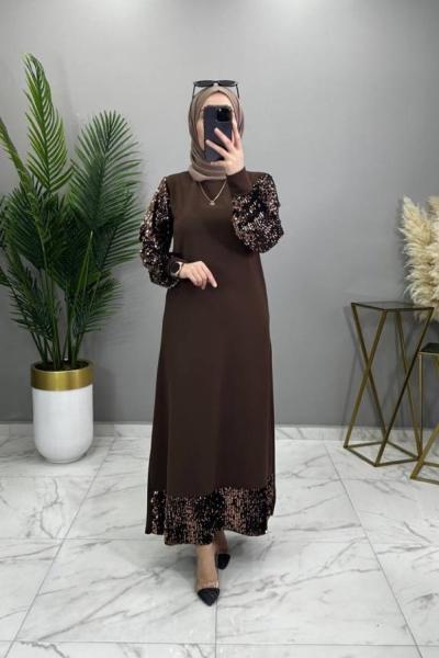 Fatoş abiye  Kahverengi