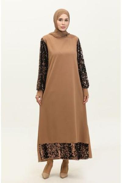 Fatoş abiye  Bej
