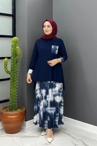 Füsun cepli etek takım  Lacivert