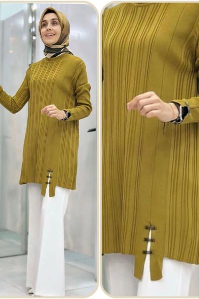 Meri TRİKO TUNİK  Yağ Yeşili