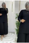 NURPERİ PLİSELİ TAKİM  Siyah