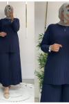 NURPERİ PLİSELİ TAKİM  Lacivert