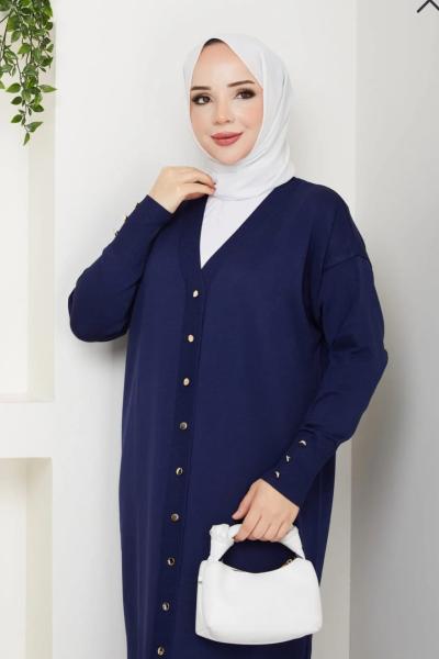 SUEDA Hırka Lacivert