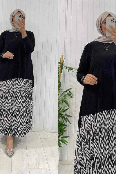 Zikzak takım  Siyah